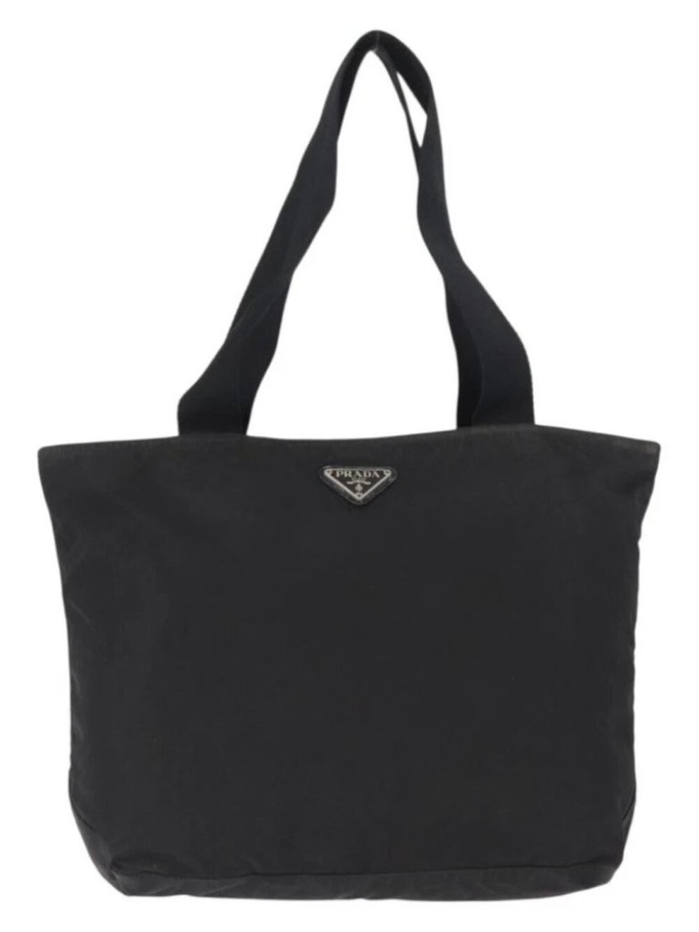 PRADA Tote Bag Nylon Black Silver Auth - Picture 3 of 16